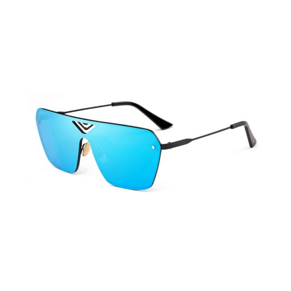 Oversized blue mirrored sunglasses online